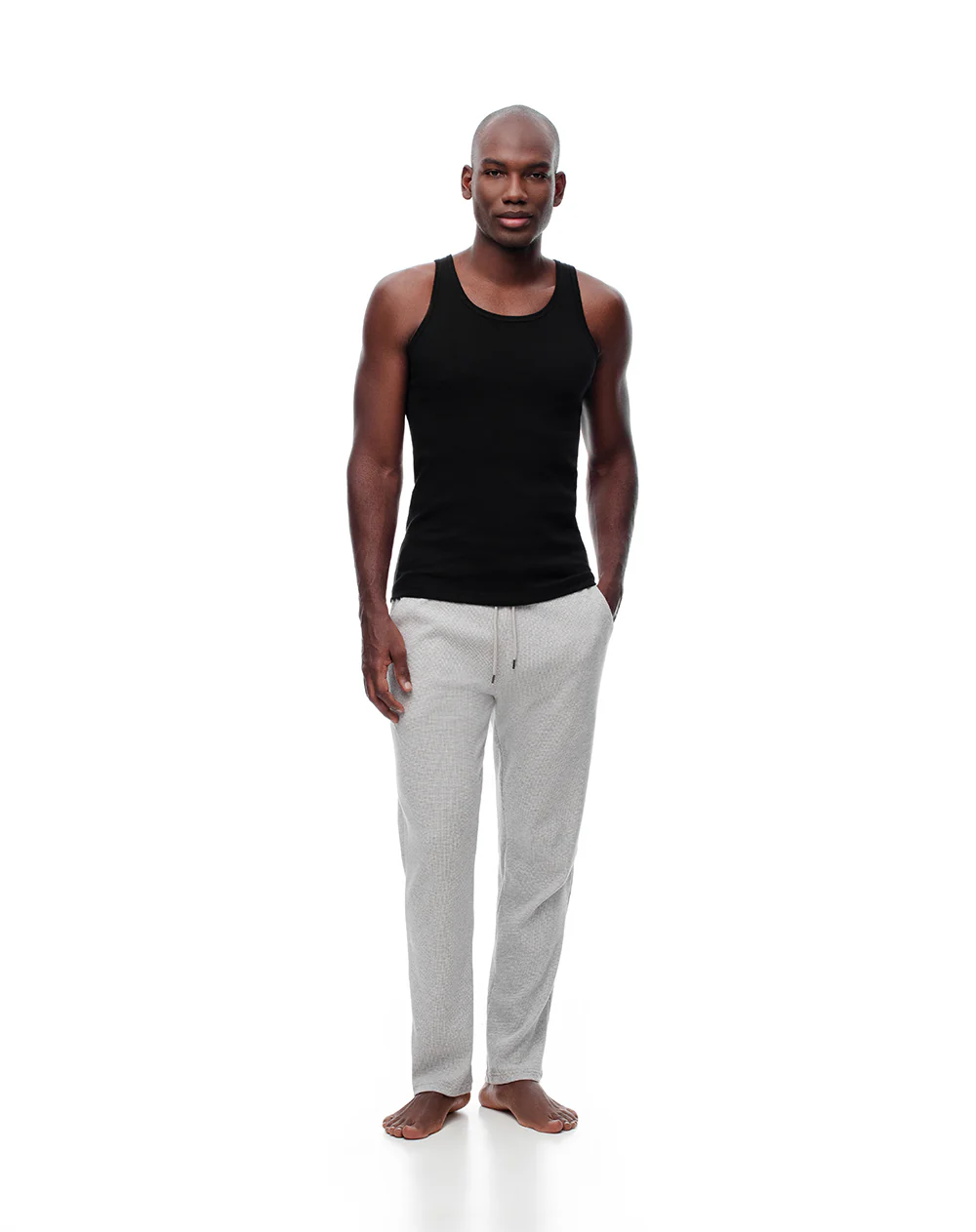 Camisilla slim algodón x2unds negra hombre - Image 3