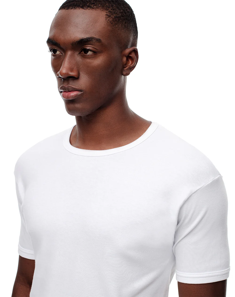 Camiseta slim algodón blanca hombre - Image 4
