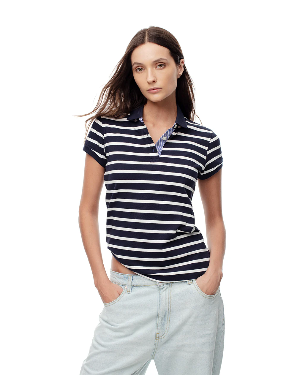 Polo slim algodón rayas mujer - Image 4