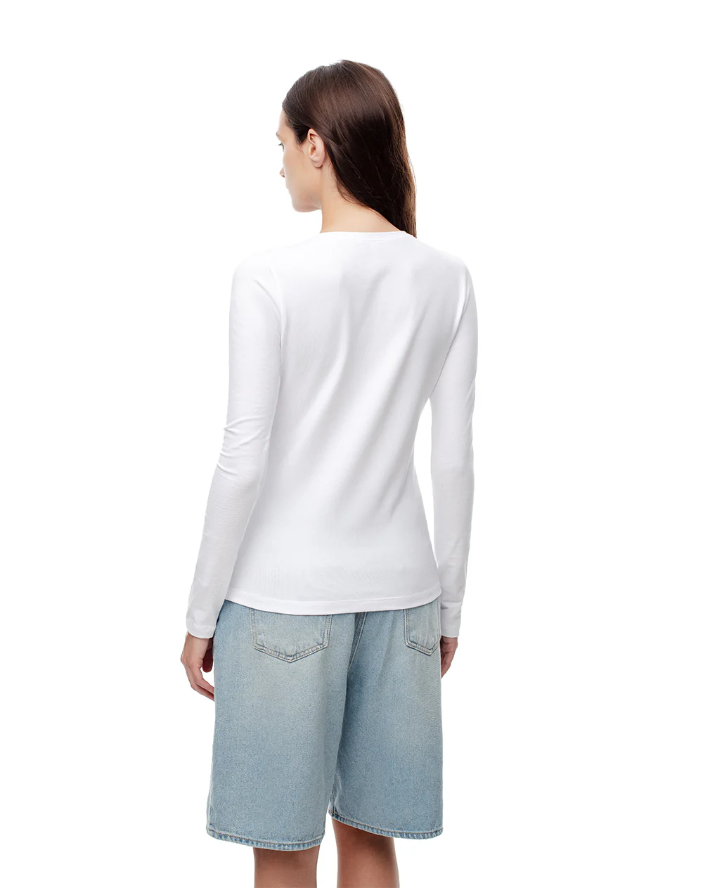 Camibuzo slim algodón blanco mujer - Image 2