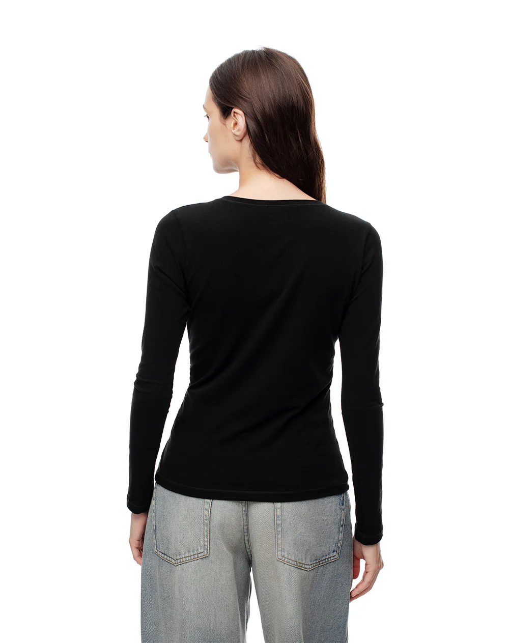 Camibuzo slim algodón negro mujer - Image 2