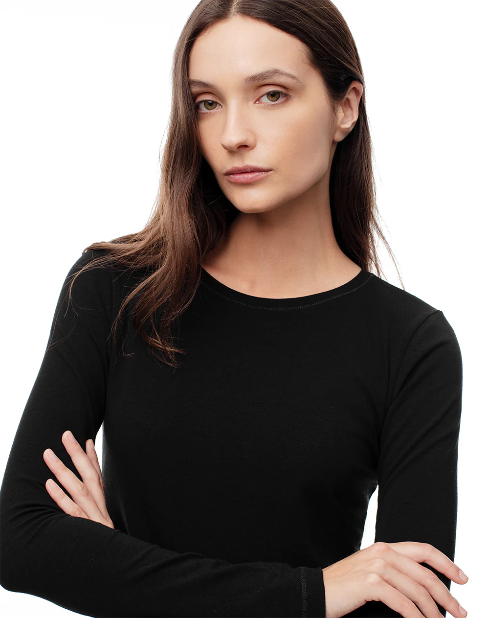 Camibuzo slim algodón negro mujer - Image 4