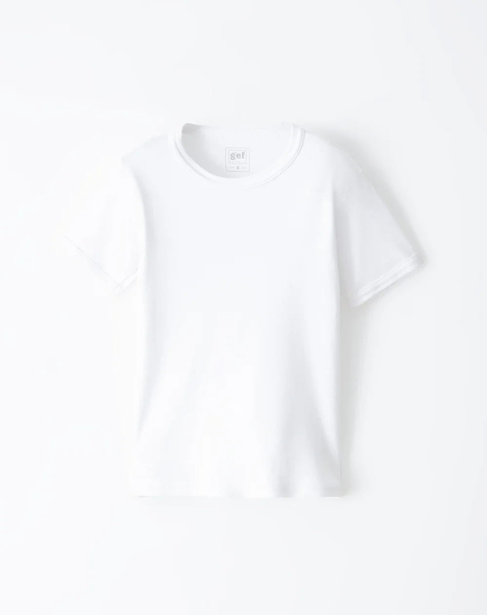 Camiseta slim algodón x2unds blanca niño - Image 5