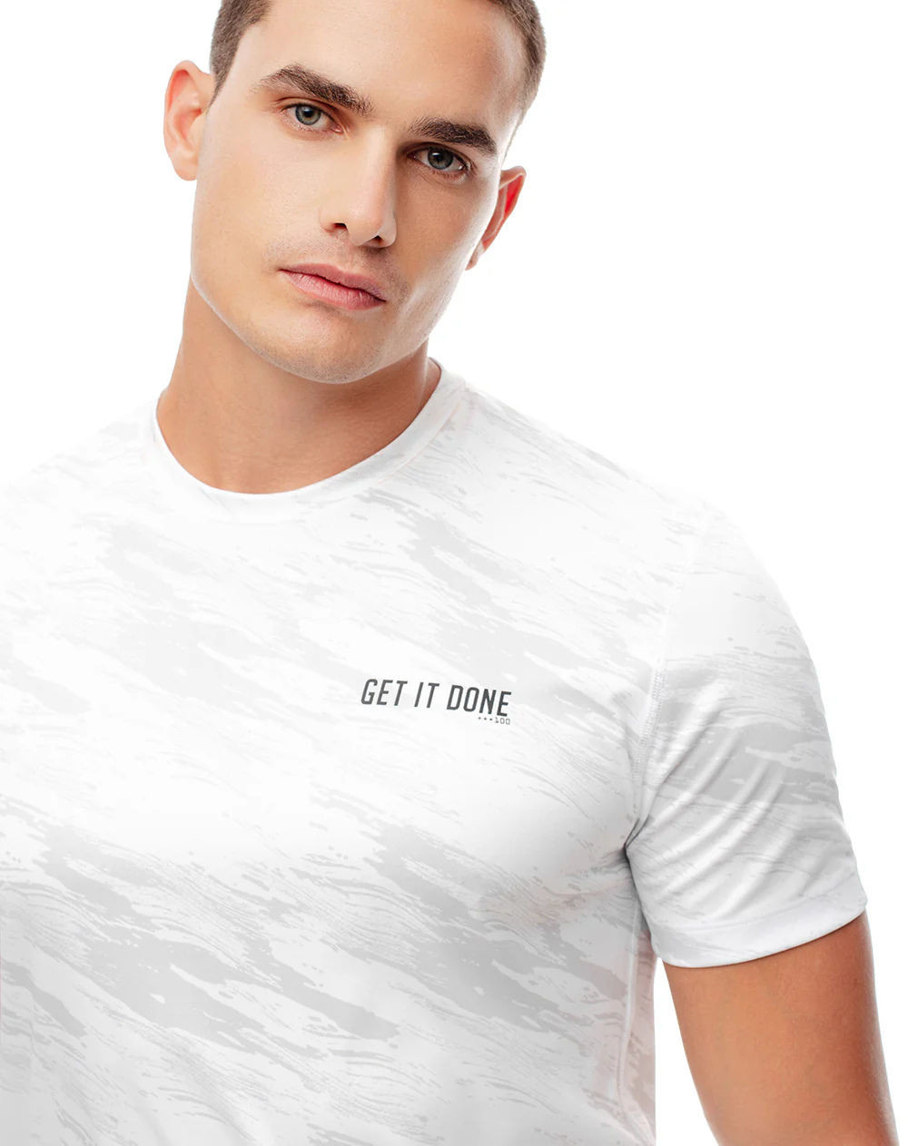 Camiseta deportiva control humedad blanca hombre - Image 4