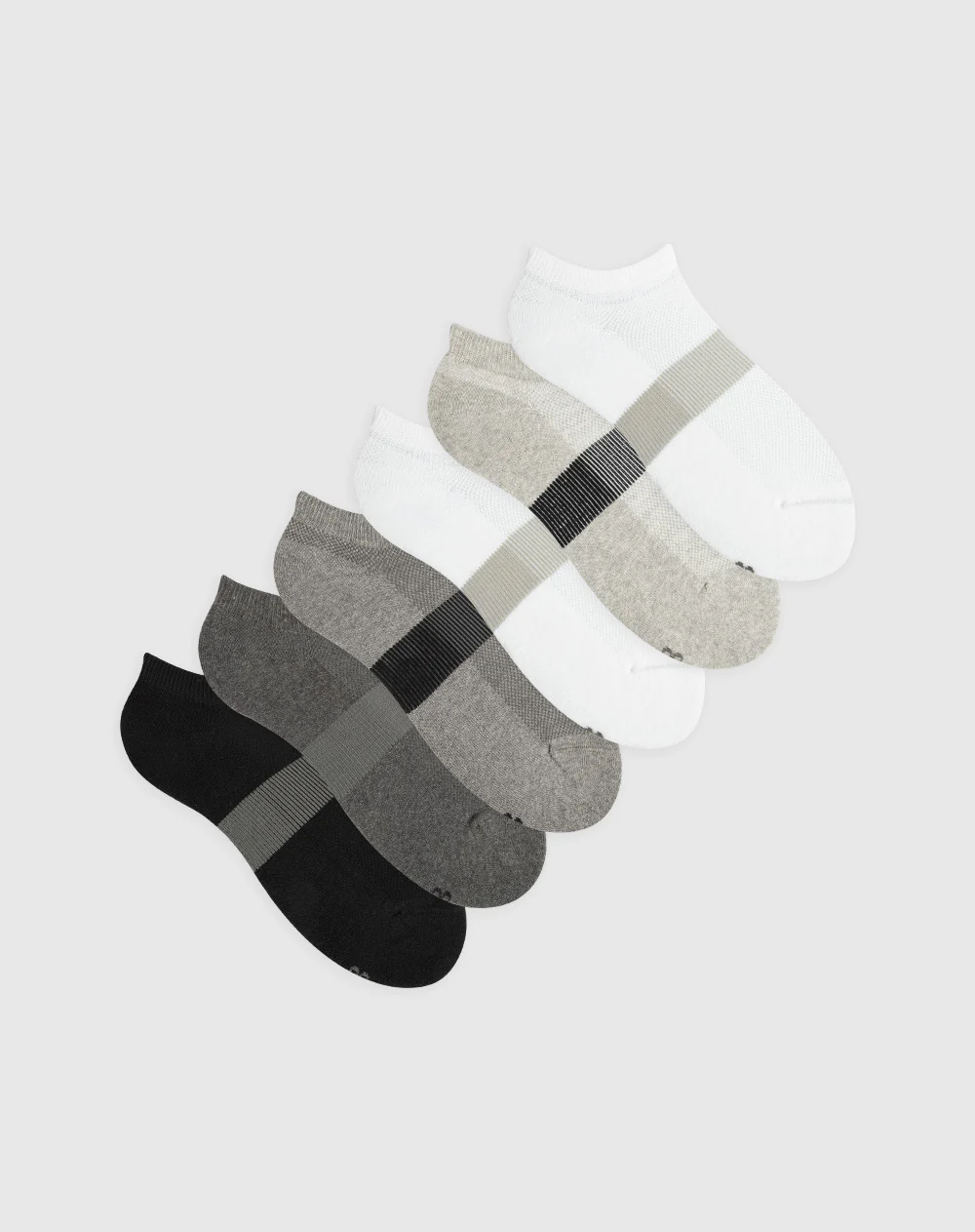 Medias mujer tobillera corta pack x6 blancas