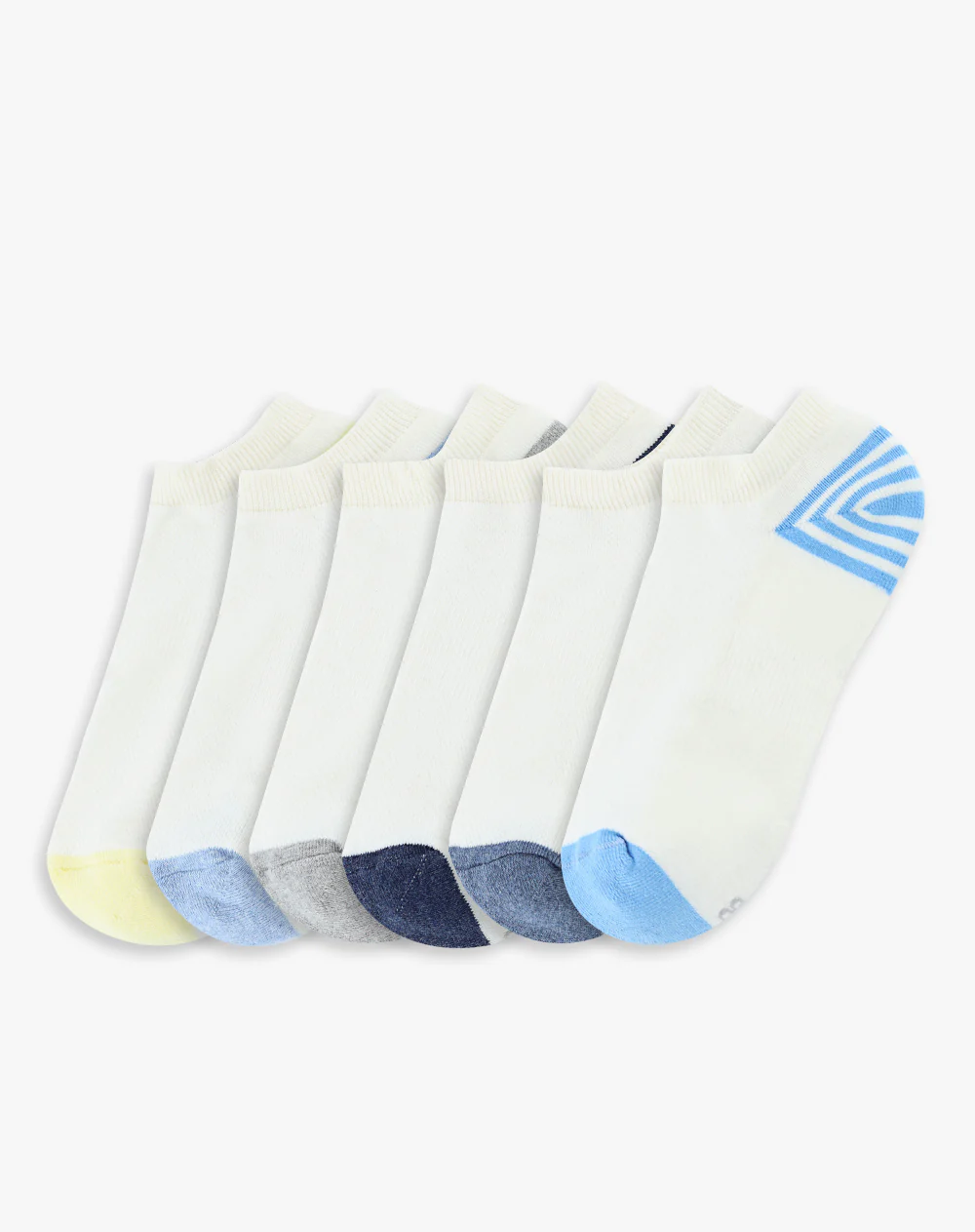 Medias mujer tobillera corta pack x6 blancas