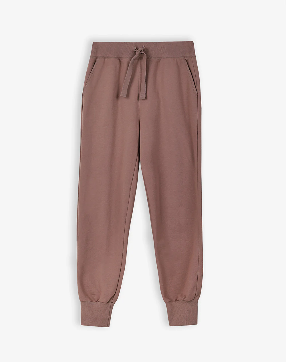 Jogger tiro medio algodón café mujer - Image 6