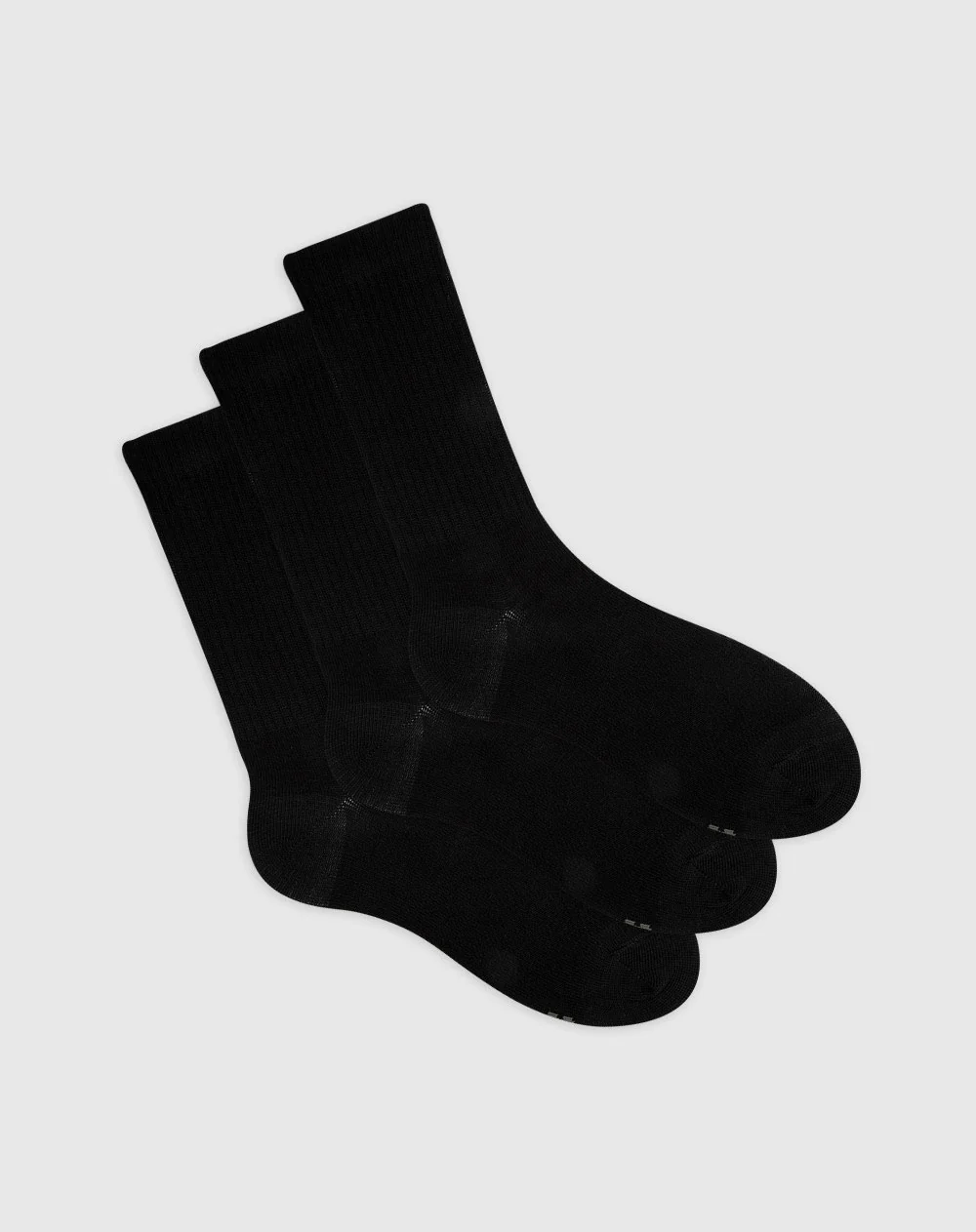Medias hombre largas algodón pack x3 negras