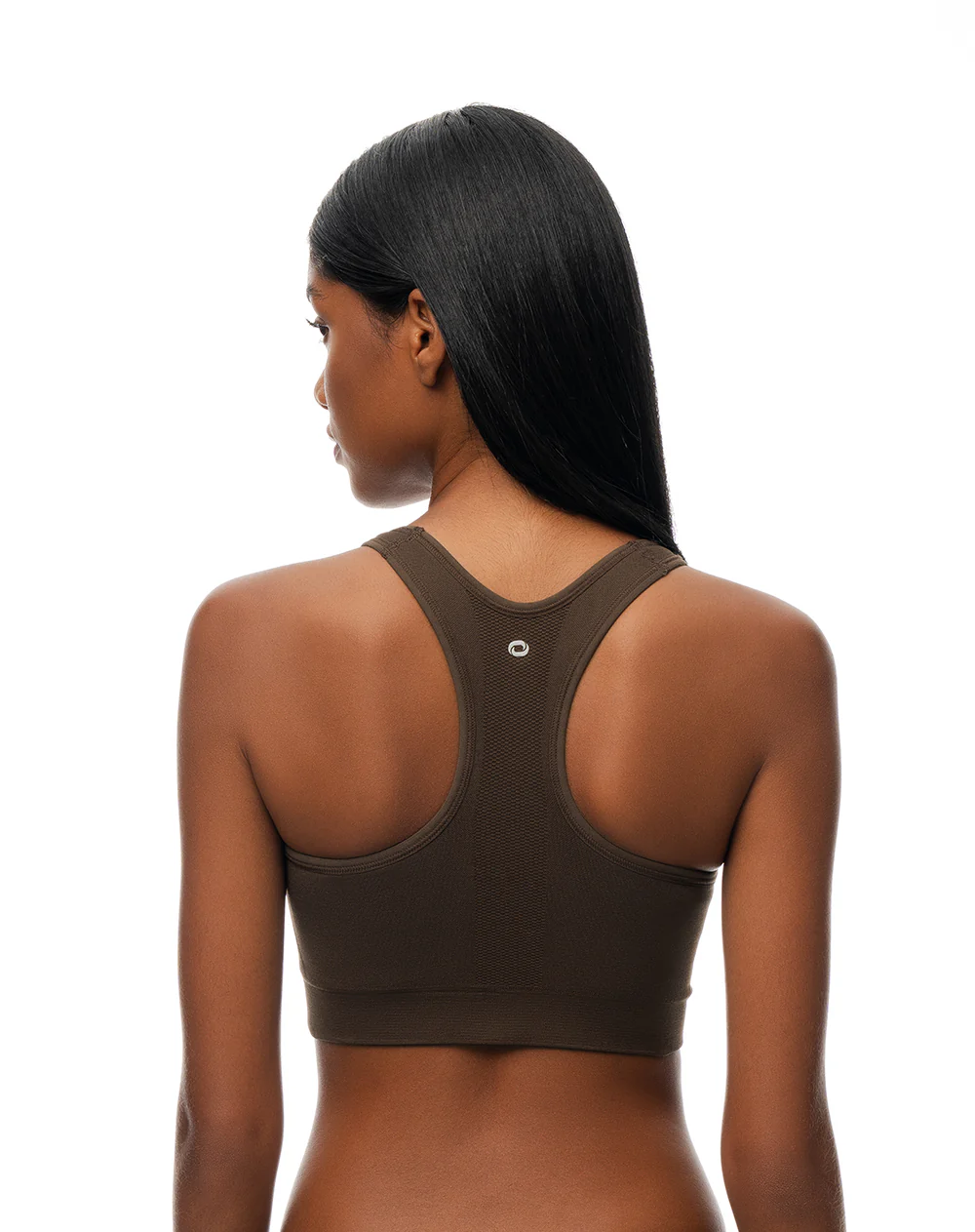 Top deportivo soporte alto seamless chocolate - Image 5