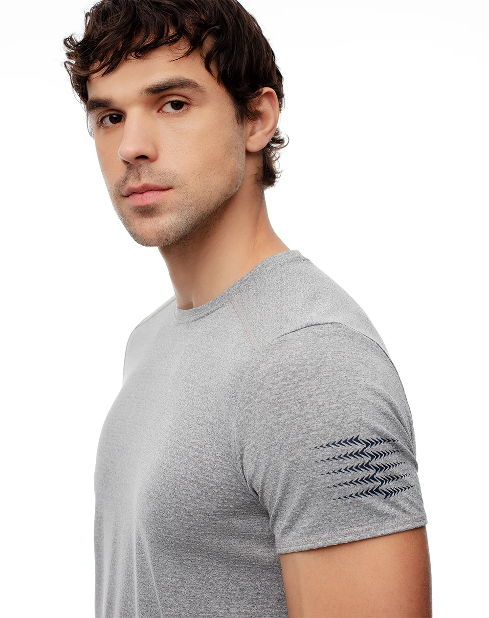 Camiseta deportiva control humedad gris hombre - Image 4