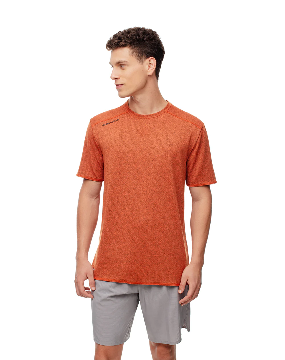 Camiseta deportiva control humedad naranja hombre - Image 4