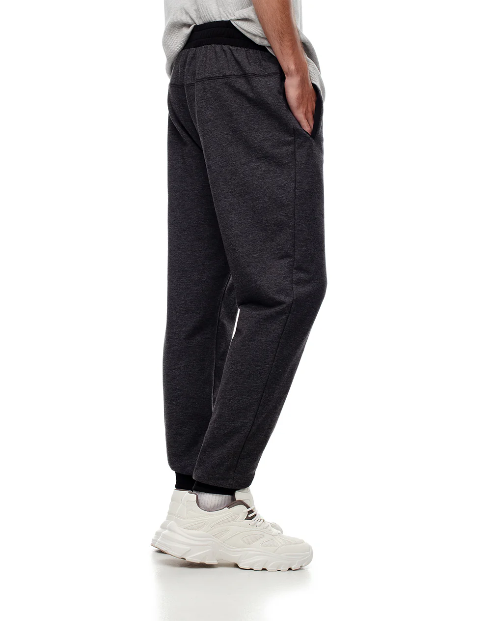 Jogger relax algodón negro hombre - Image 2