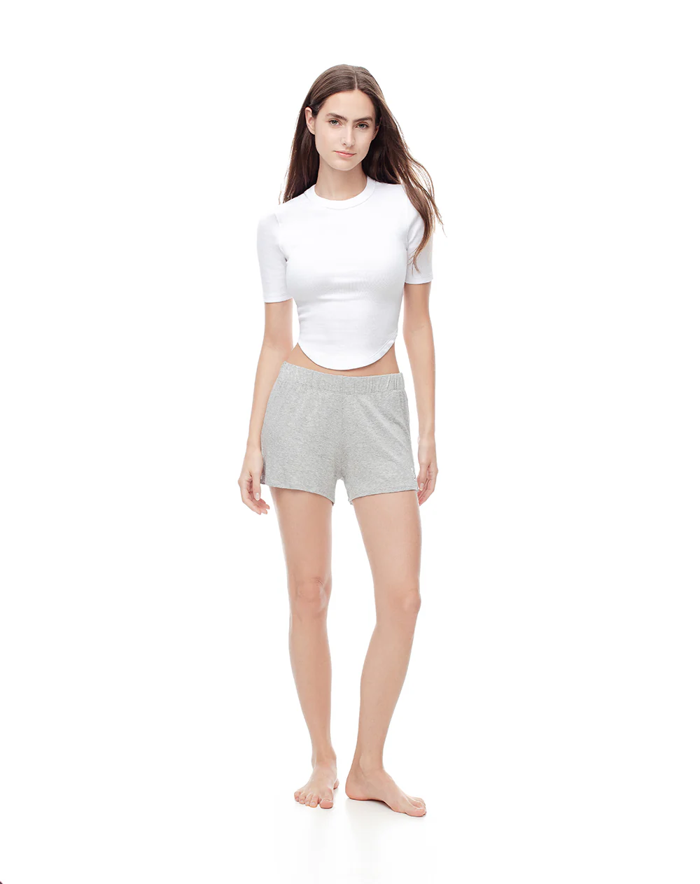 Short tiro medio gris mujer - Image 5