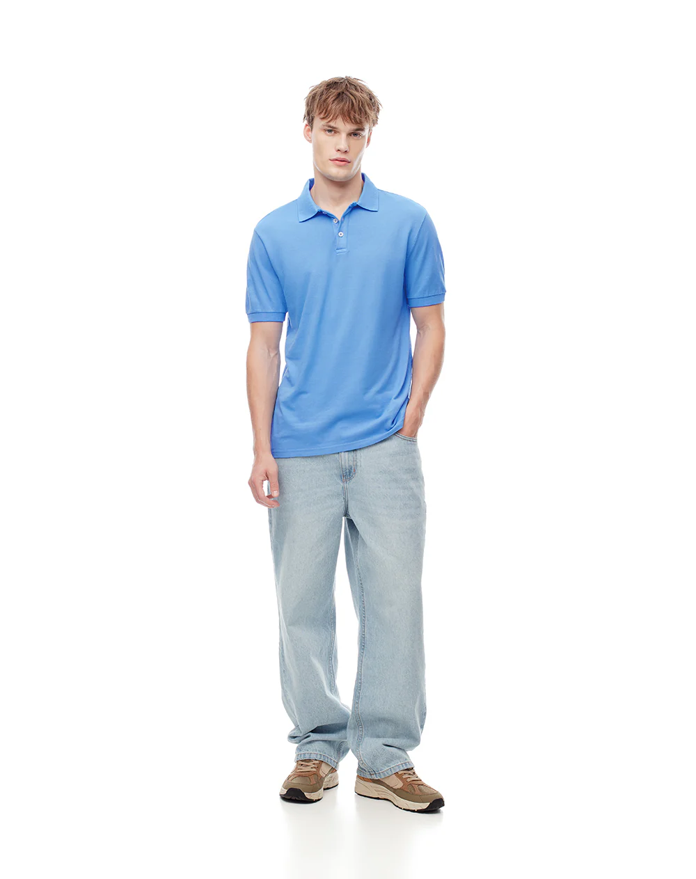 Polo slim algodón azul hombre - Image 3