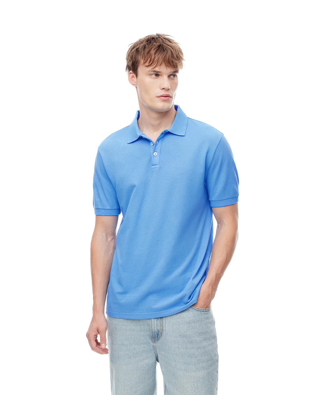 Polo slim algodón azul hombre - Image 4