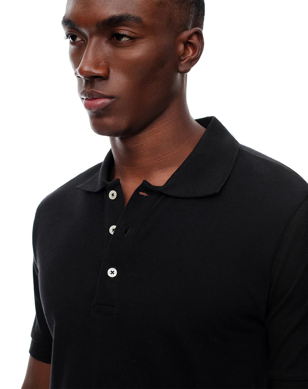 Polo slim algodón negra hombre - Image 2