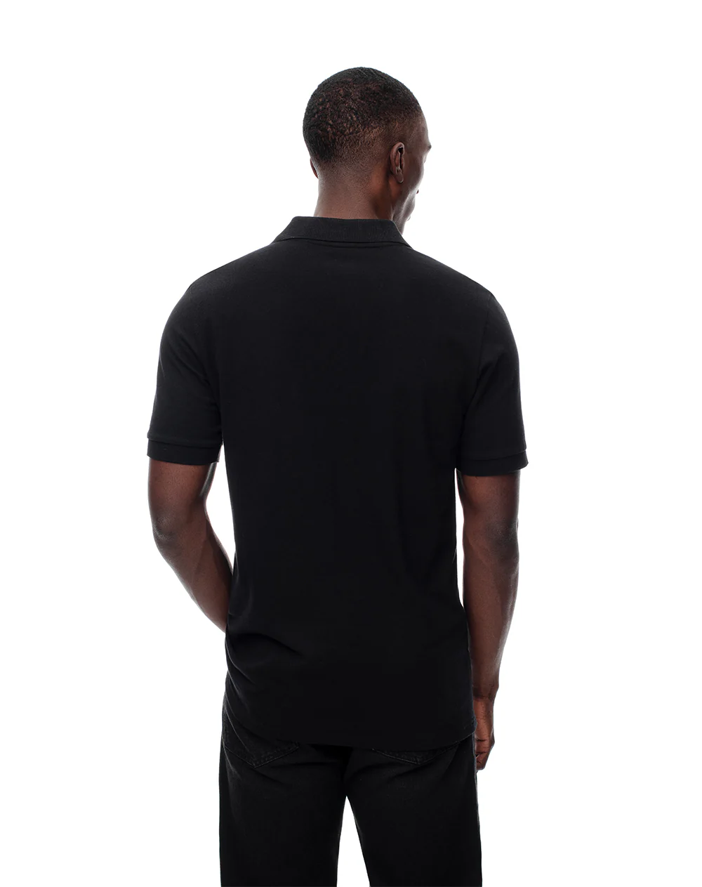 Polo slim algodón negra hombre - Image 3