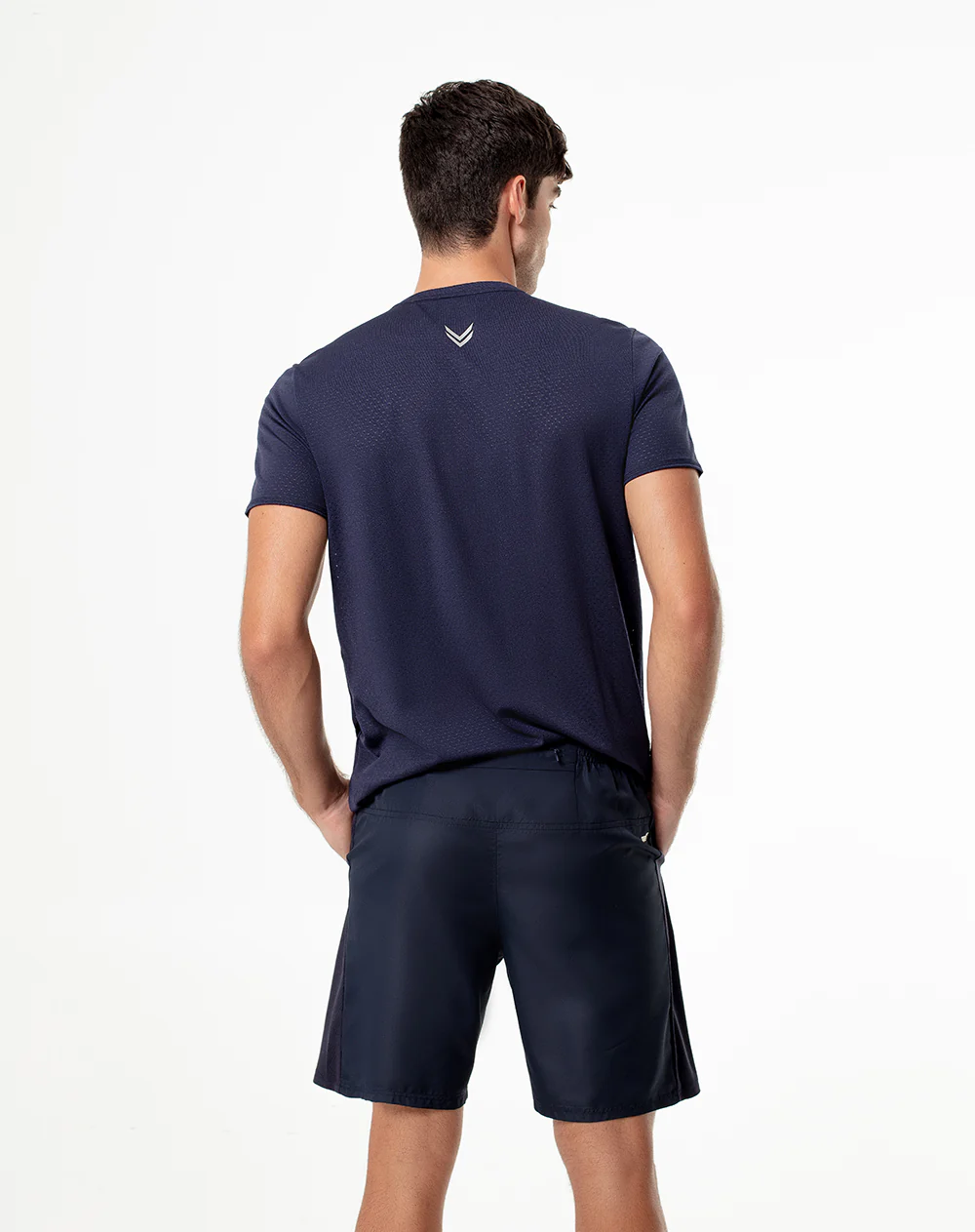 Pantaloneta deportiva secado rápido azul hombre - Image 3