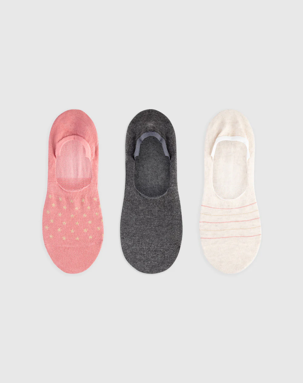 Medias mujer baleta pack x3 surtido