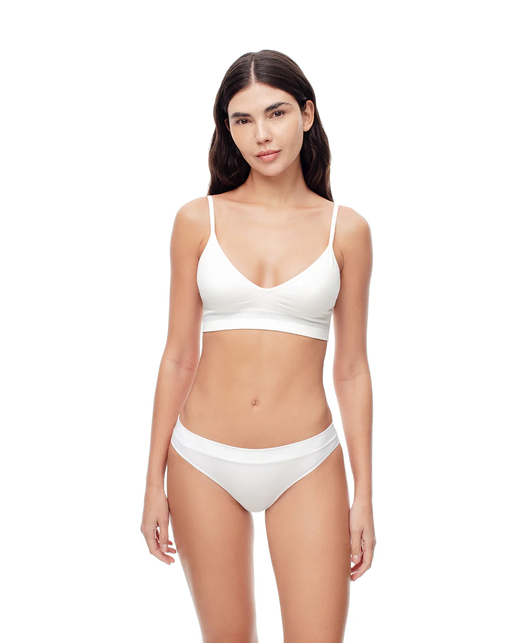Top soporte medio seamless copas removibles blanco - Image 4