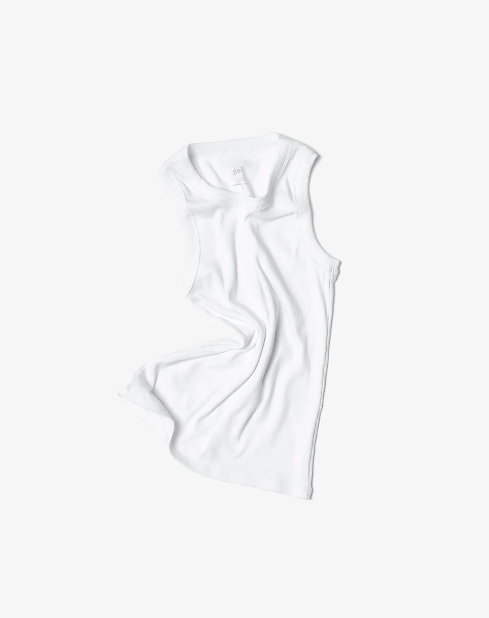 Camiseta esqueleto slim rib algodón blanca mujer