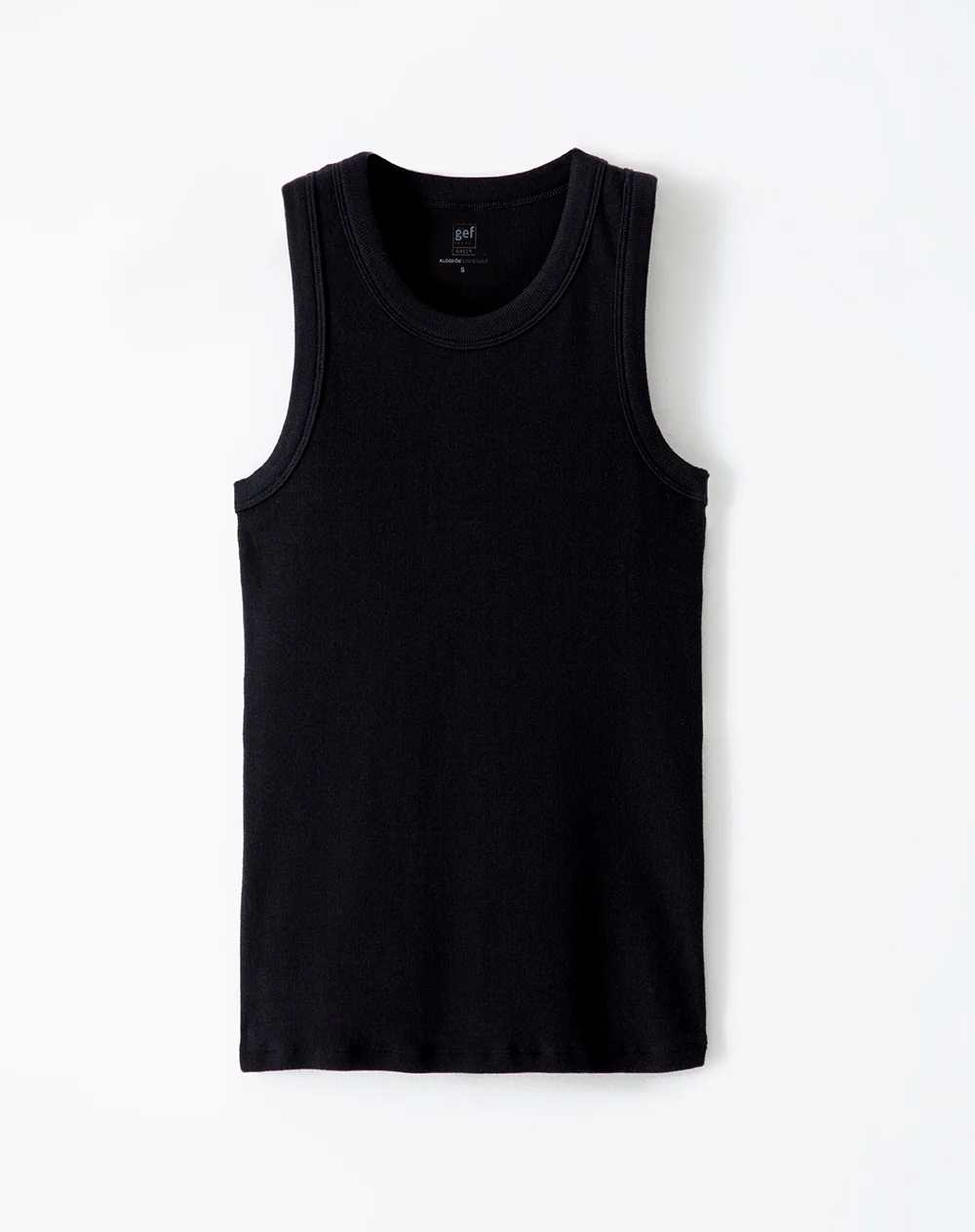 Camiseta esqueleto slim rib algodón negra mujer - Image 5