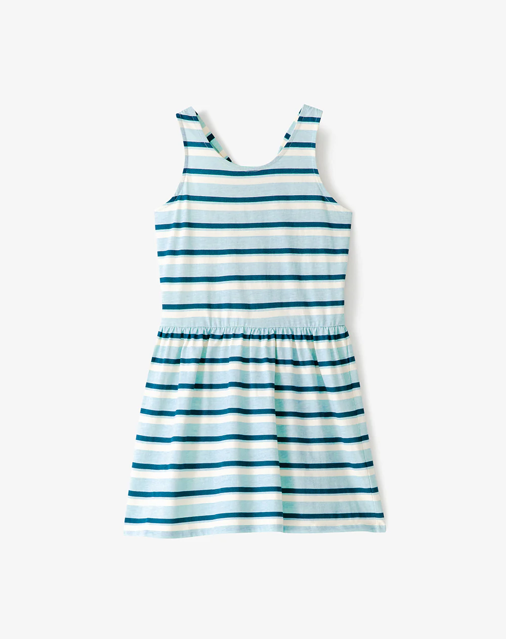 Vestido corto algodón rayas niña - Image 8