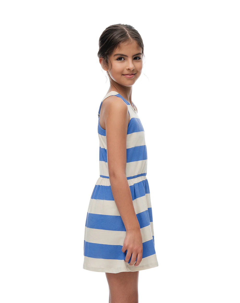 Vestido corto algodón rayas niña - Image 5