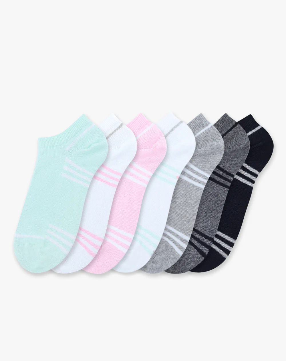 Medias deportivas mujer tobillera corta pack x7 surtido
