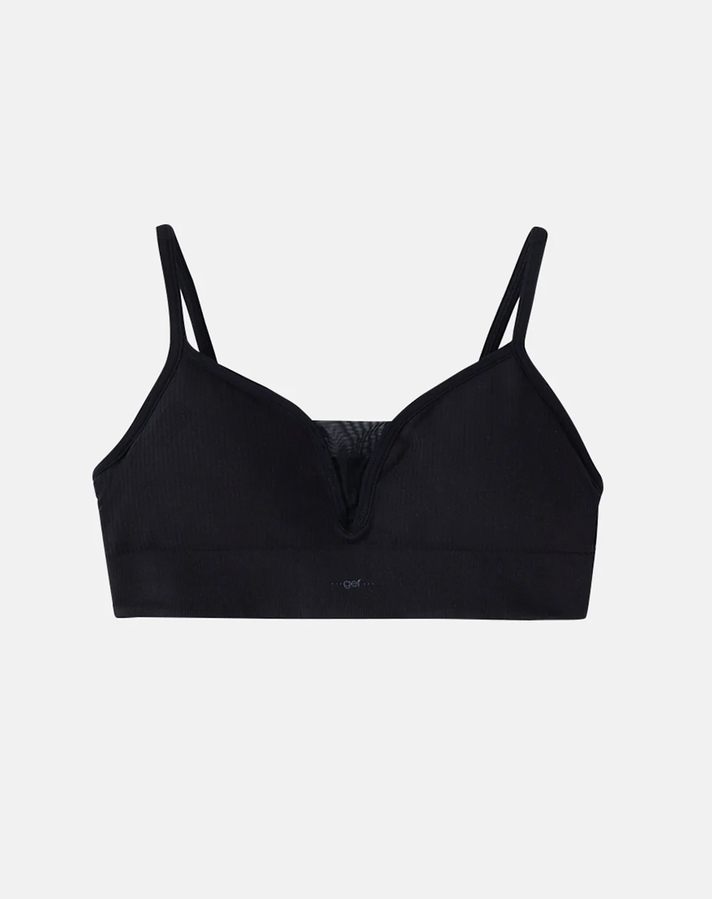 Top soporte medio seamless copas removibles negro - Image 5