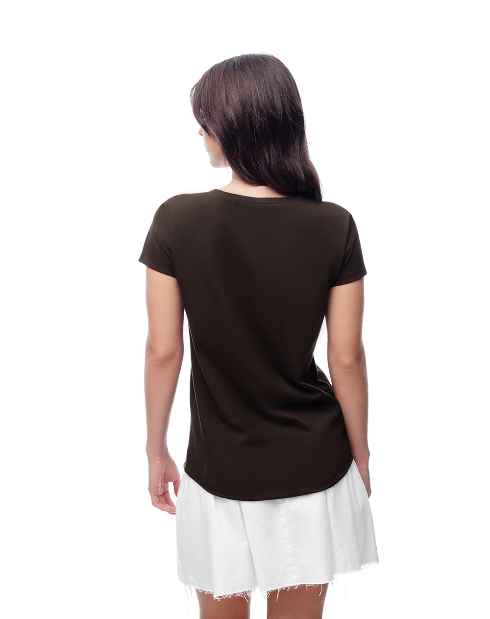 Camiseta regular algodón chocolate estampada mujer - Image 2