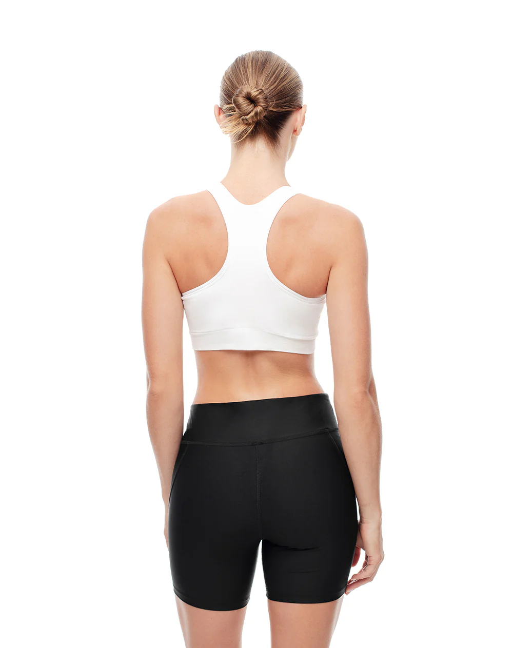 Biker deportivo soporte abdomen negro mujer - Image 3
