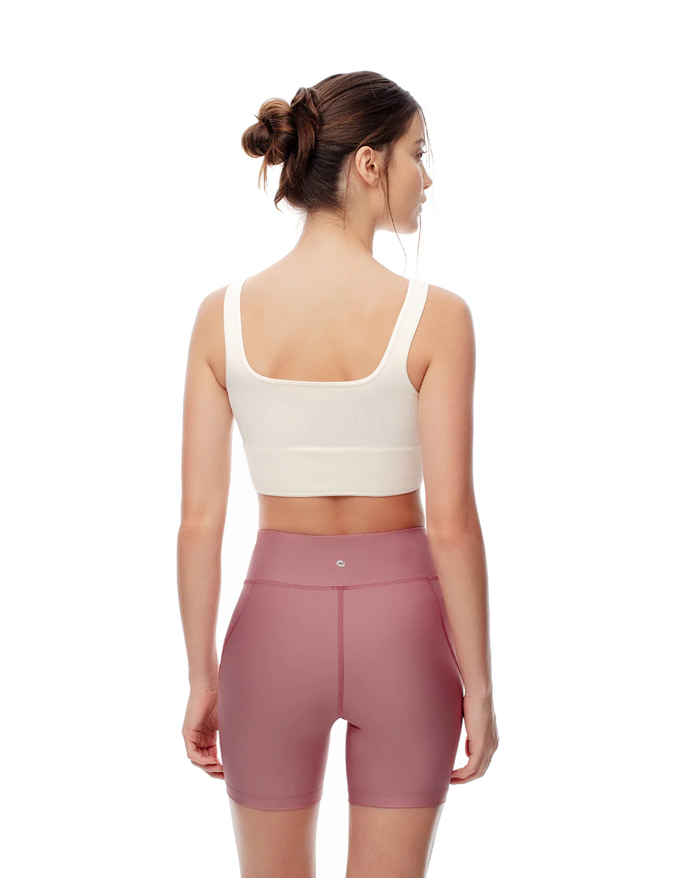 Biker deportivo soporte abdomen malva mujer - Image 5