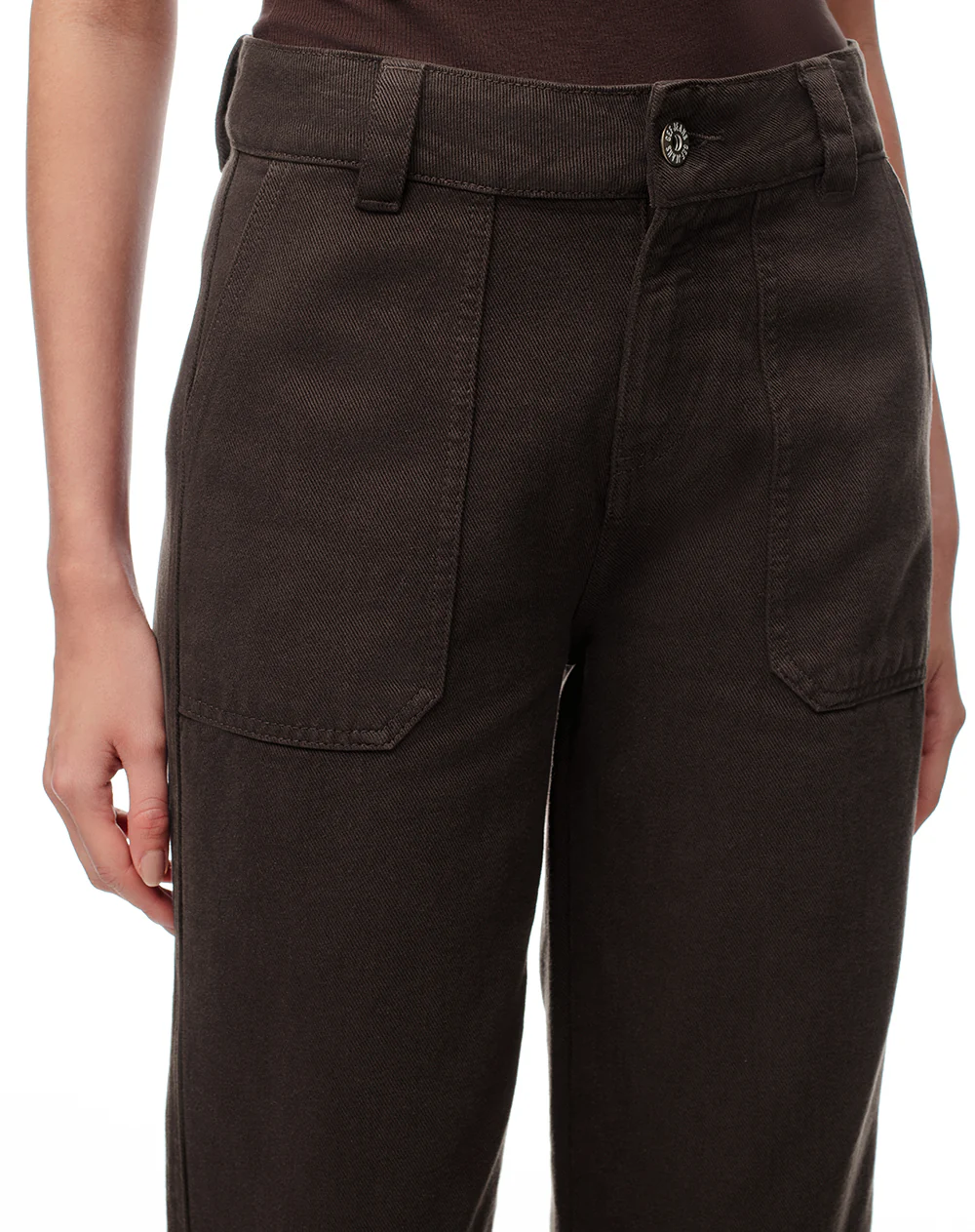 Jean culotte tiro medio chocolate mujer - Image 3
