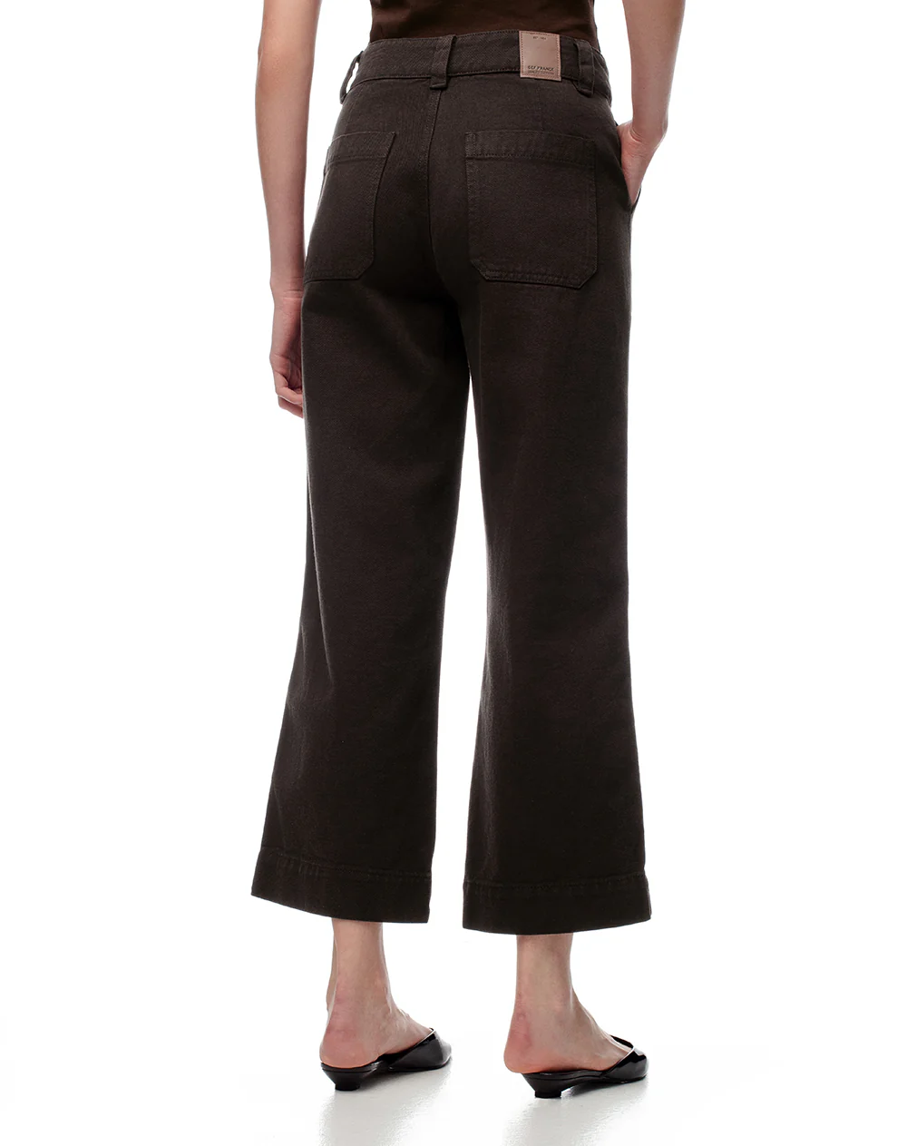 Jean culotte tiro medio chocolate mujer - Image 6