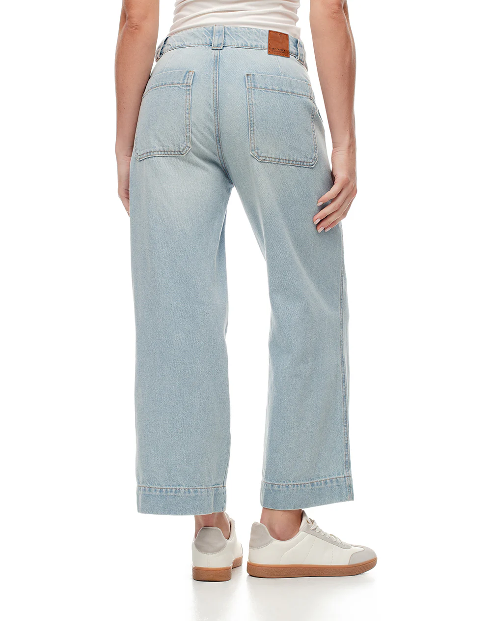 Jean culotte tiro medio índigo claro mujer - Image 8