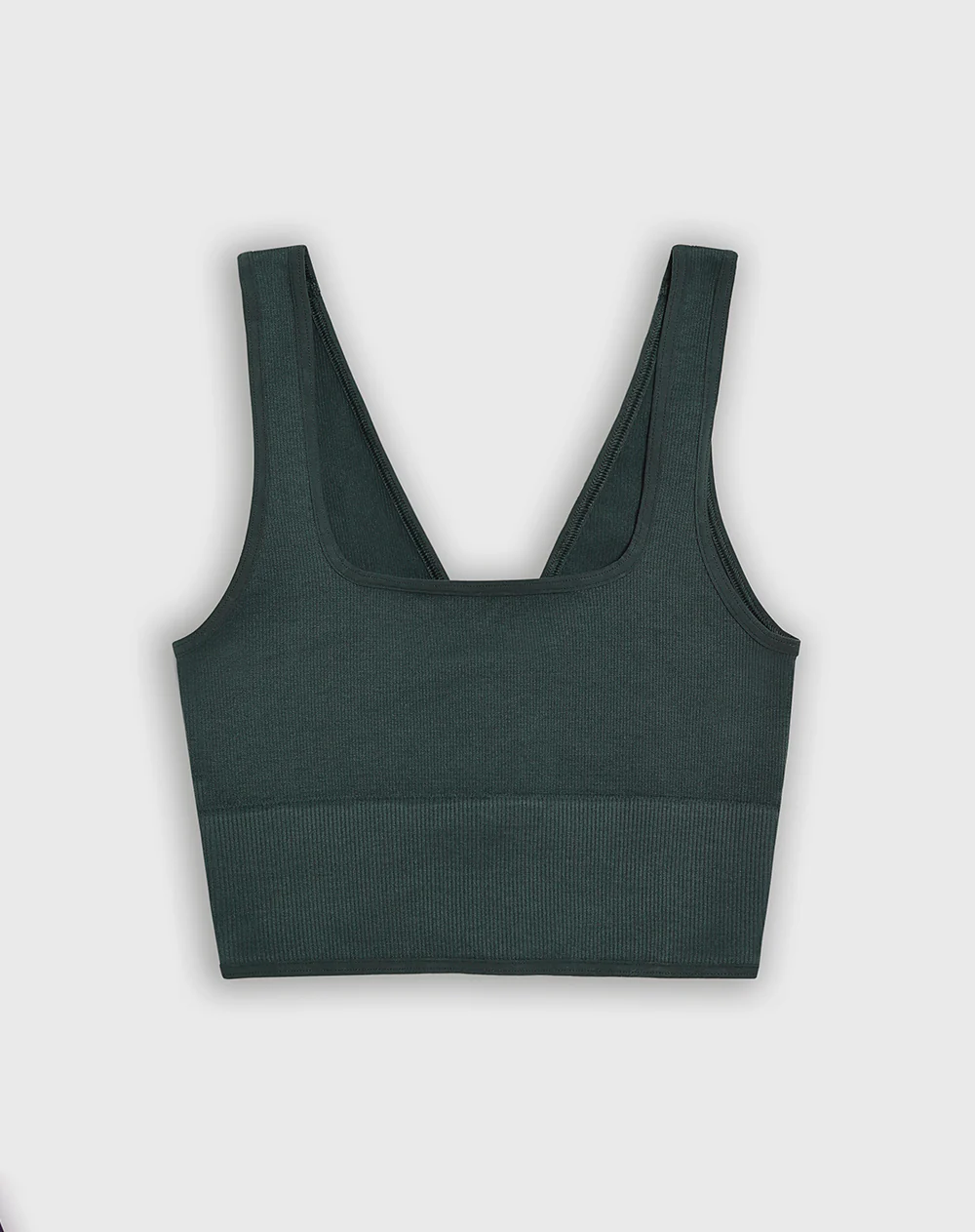 Top deportivo soporte medio seamless uso 2 en 1 verde - Image 8