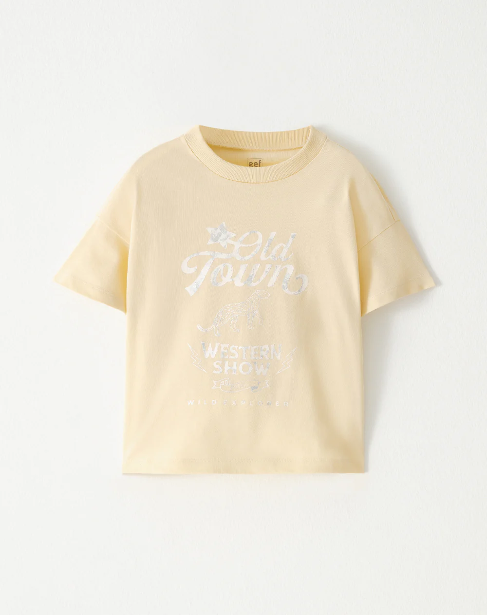Camiseta regular algodón amarilla estampada niña - Image 5