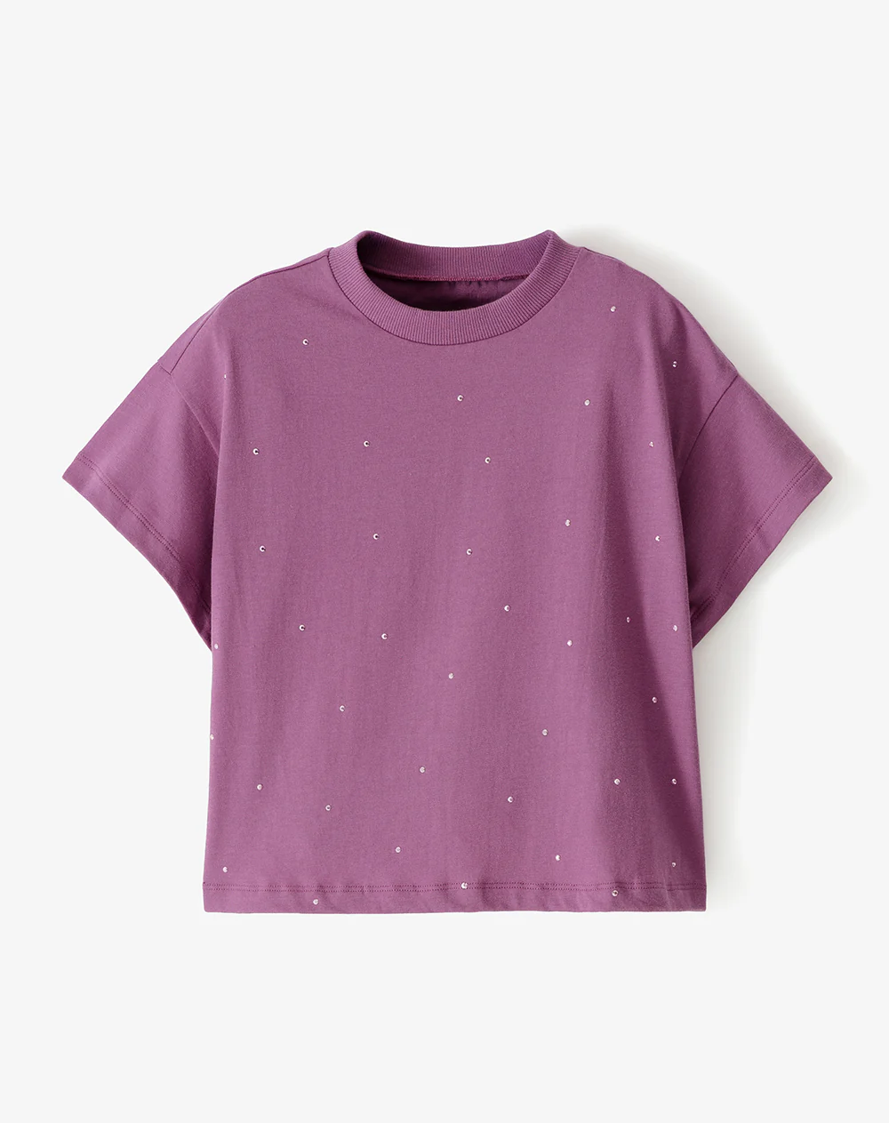 Camiseta regular algodón morada niña - Image 5