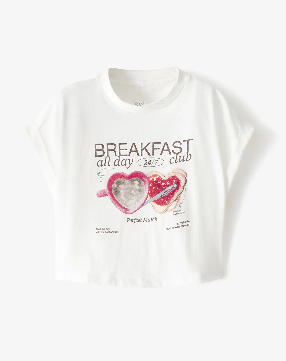 Camiseta regular algodón blanca niña - Image 5