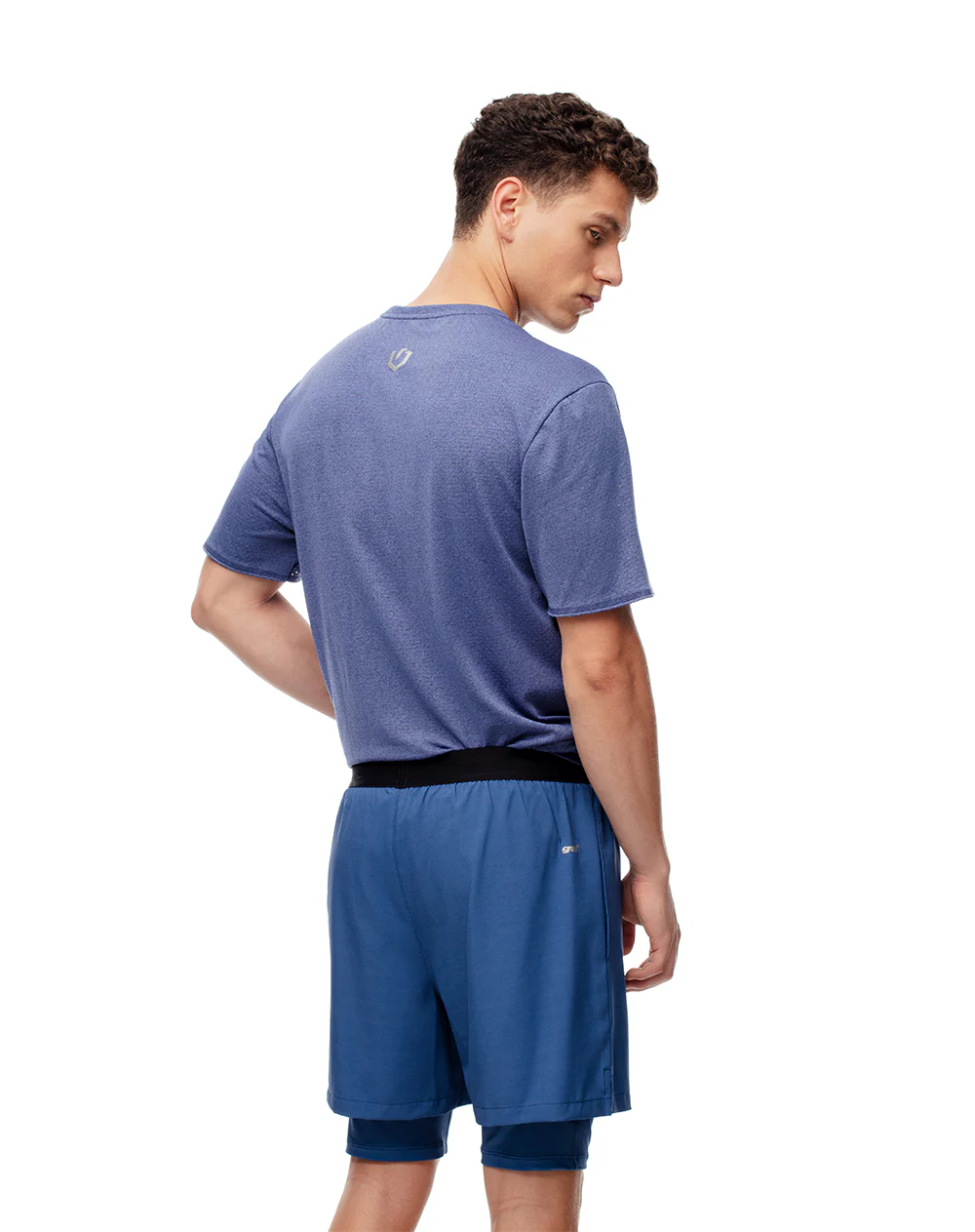 Pantaloneta deportiva ciclista interno azul hombre - Image 3