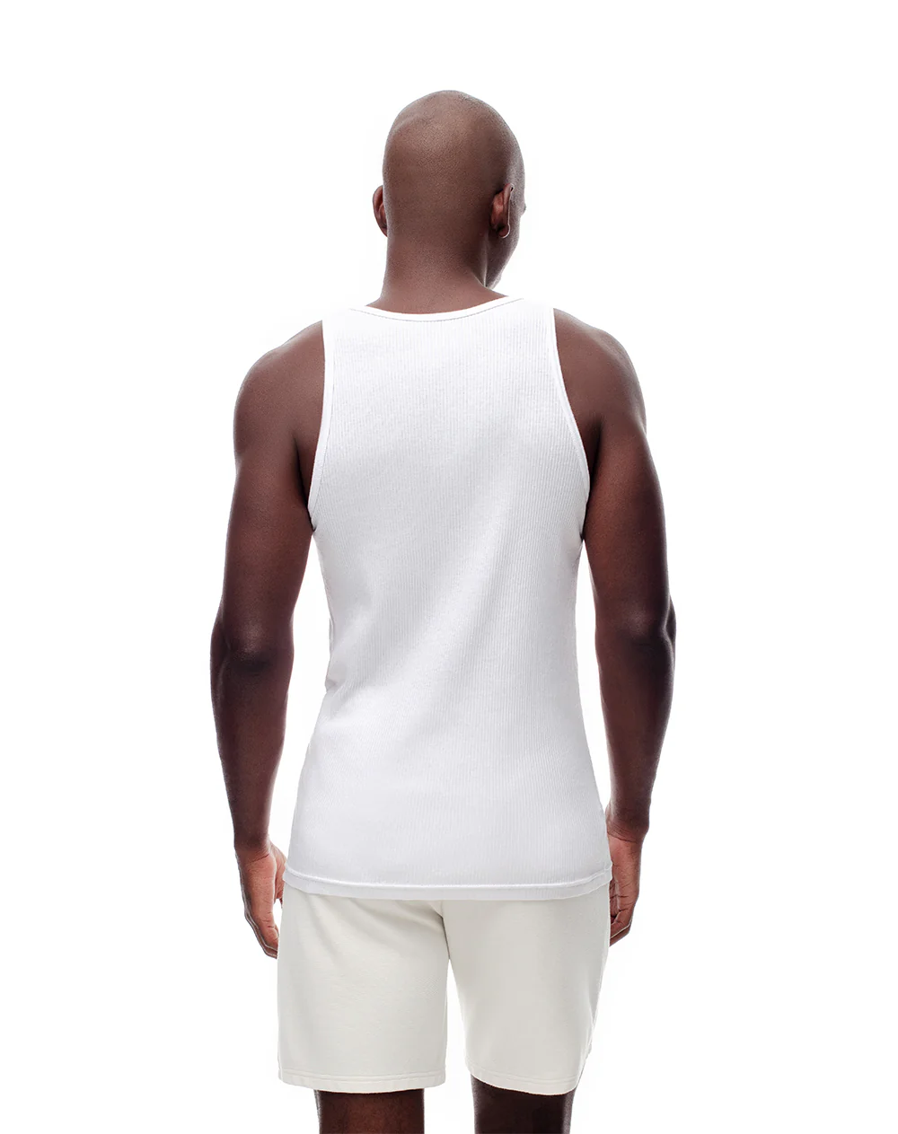 Camisilla slim rib algodón x2unds blanca hombre - Image 2