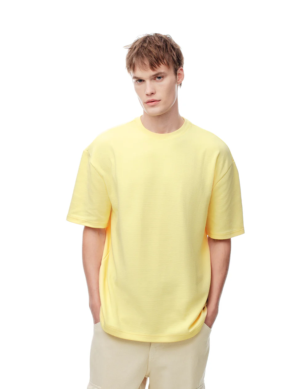 Camiseta regular amarilla hombre - Image 6