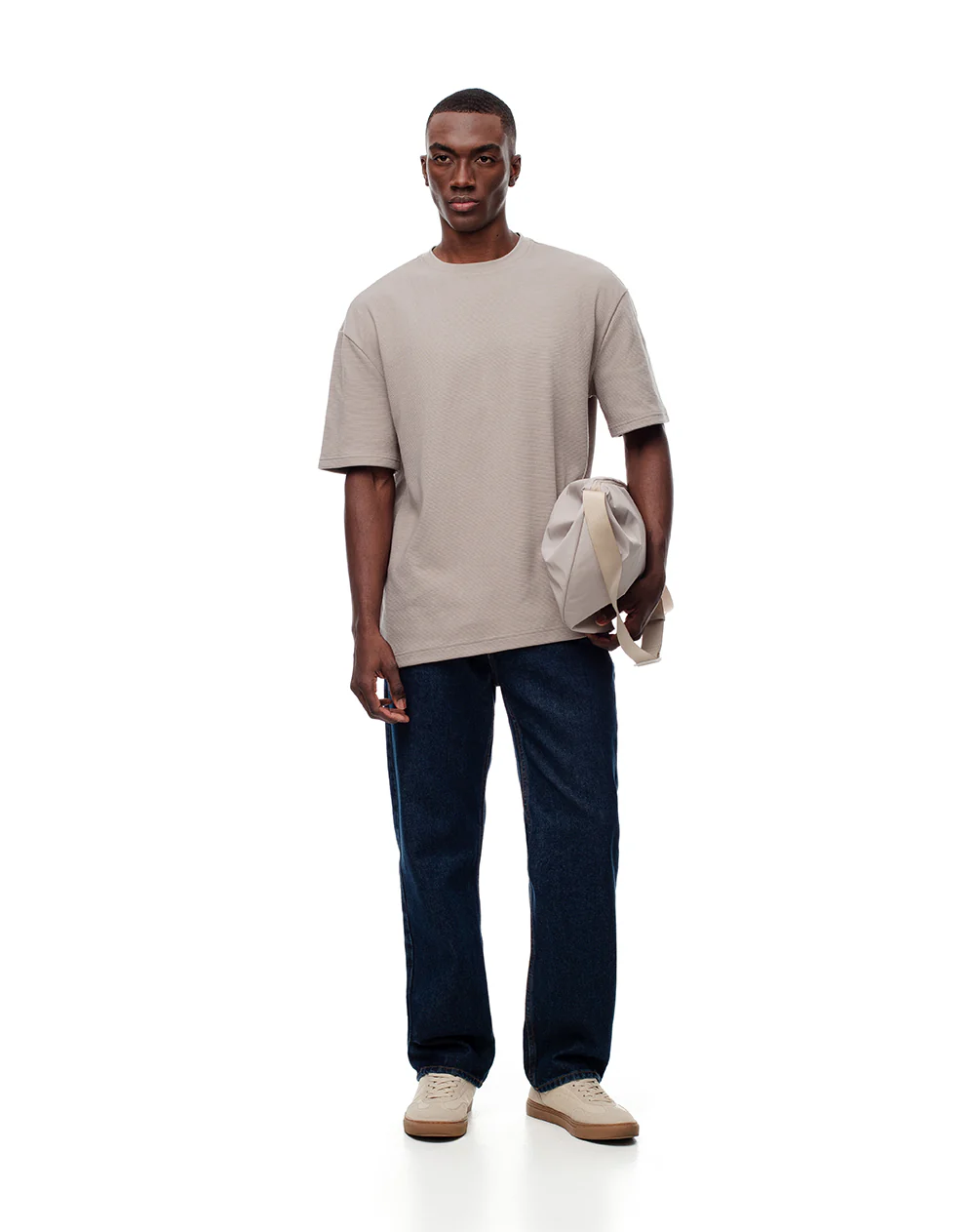 Camiseta regular taupe hombre - Image 4