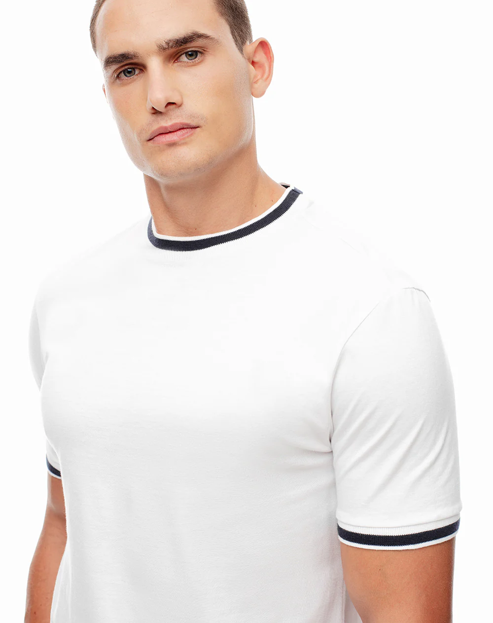 Camiseta regular algodón jersey azul hombre - Image 3