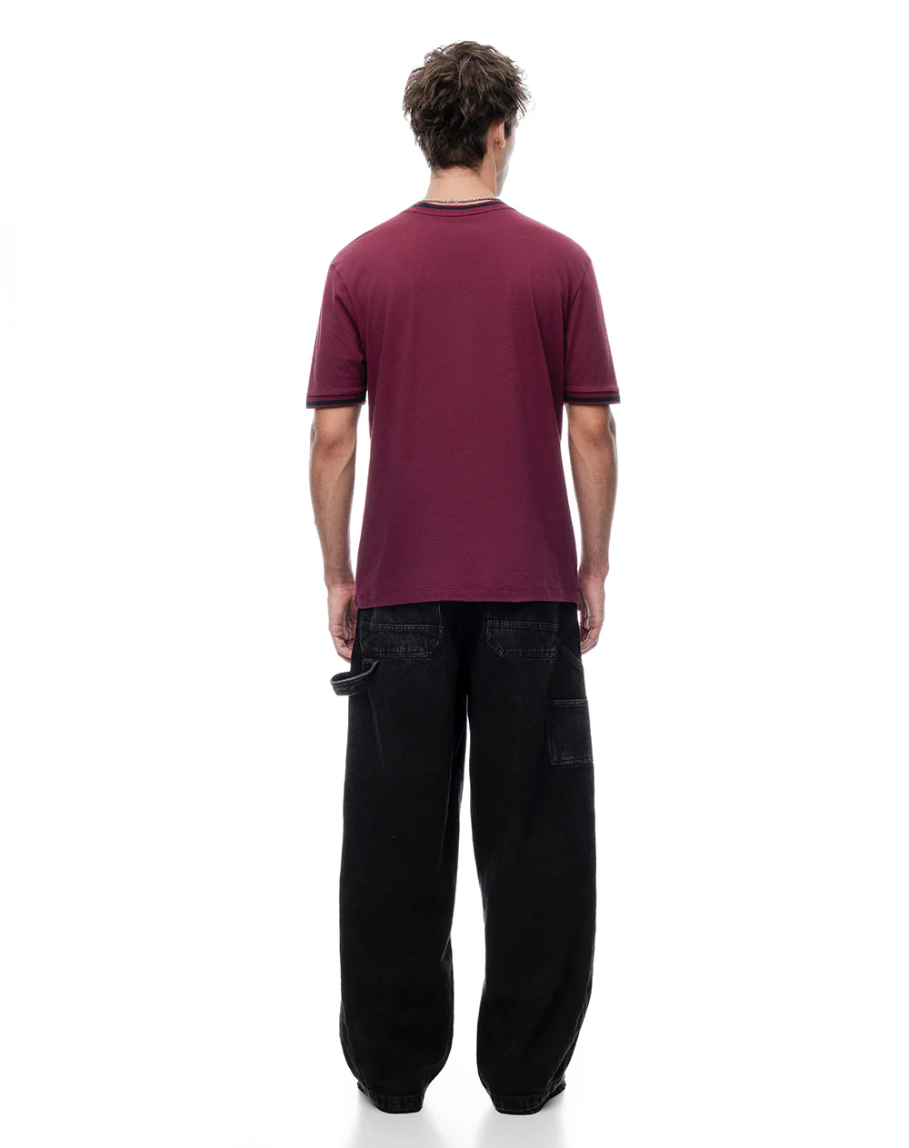Camiseta regular algodón jersey vinotinto hombre - Image 4