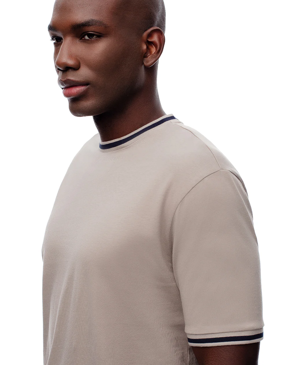 Camiseta relax algodón taupe hombre - Image 4