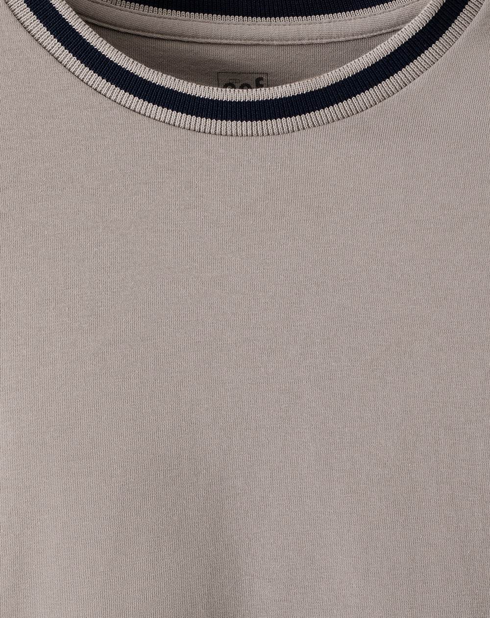 Camiseta relax algodón taupe hombre - Image 6