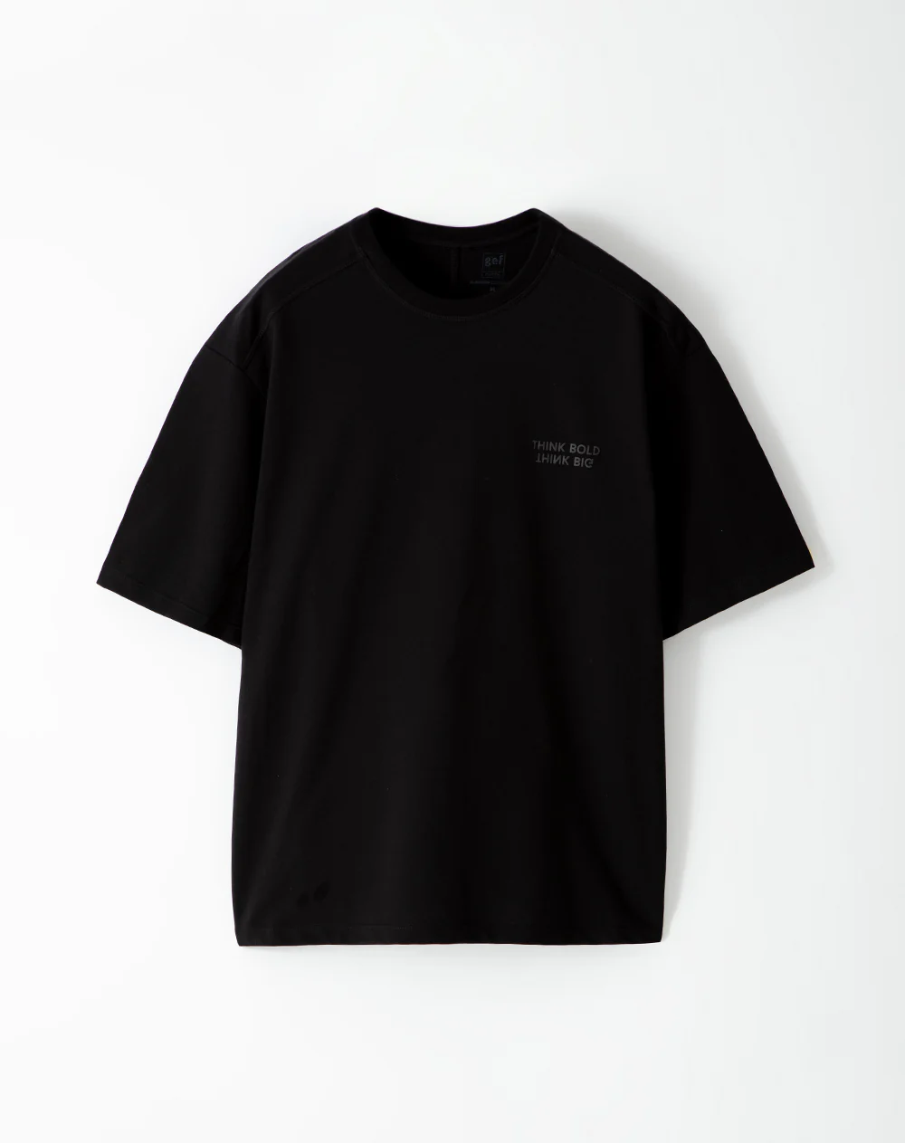 Camiseta oversize algodón negra hombre