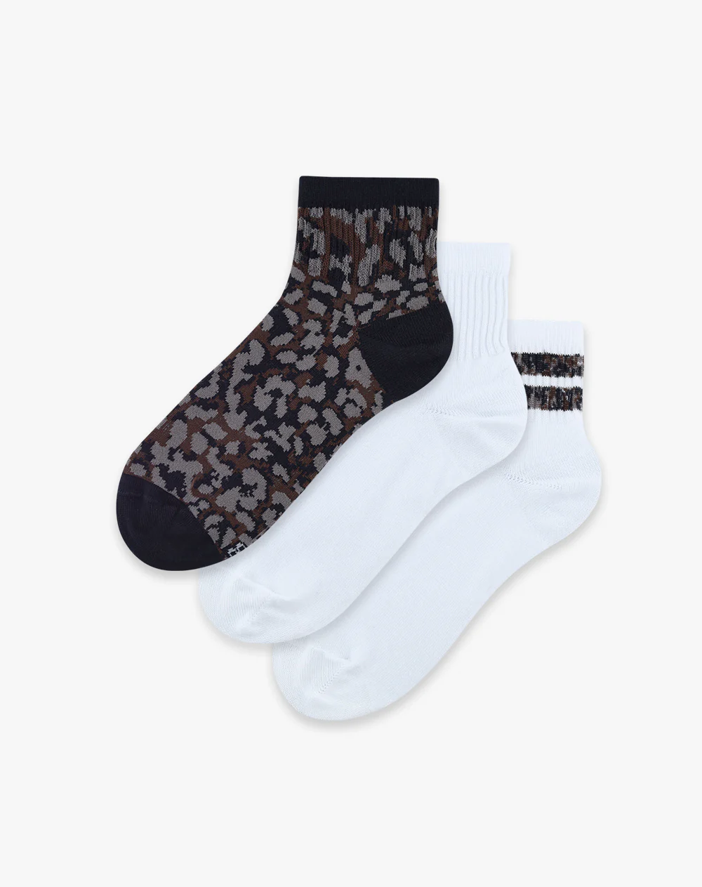 Medias mujer tobillera pack x3 surtido